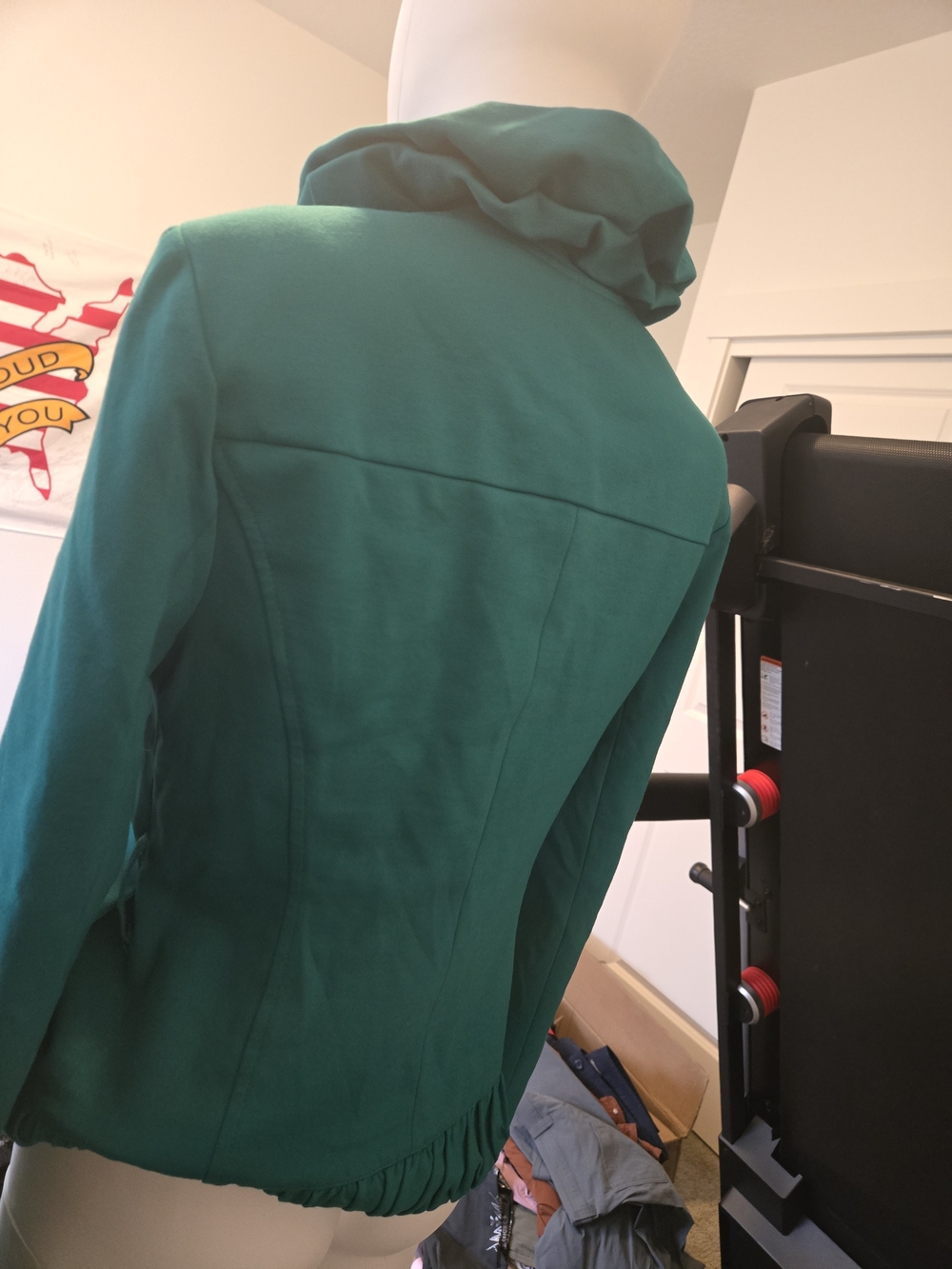 INC International Concepts Teal Ruffle-Trim Jacket - Picture 4 of 6